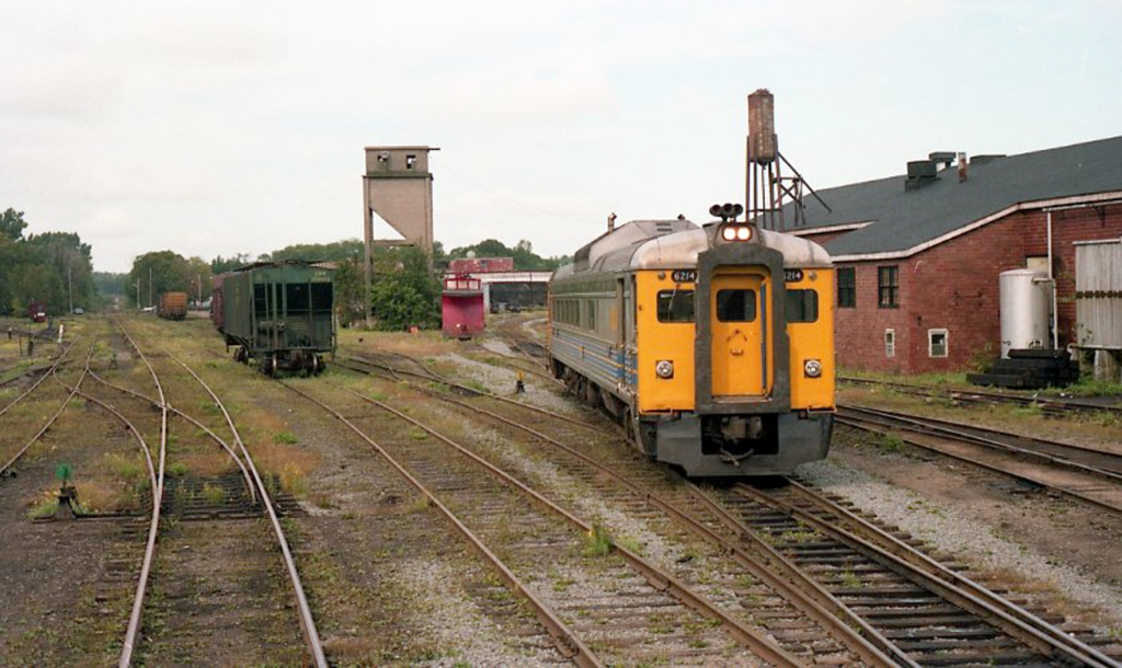 VIA Rail 6214 in Kentville, Nova Scotia, 1989
