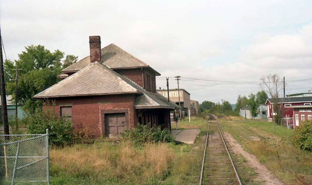 Train station in Wolfville, NS, 1989